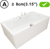 REAQER Fürdőkád Fogantyú Időseknek, Fürdőszoba Biztonsági Rúd 130 kg Terhelhetőség - White, Minimalist, PE plastic, rubber 2