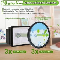 Rebirthcare súprava 3 ks HEPA filtrov pre vysávače Rowenta Compact Power Cyclonic RO3731EA RO3753EA RO3786EA náhradný filter ZR005901 7