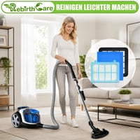 Sada 3 filtrov Rebirthcare pre vysávače Philips FC8010/01, FC9331, FC9332, FC9334, FC9550, FC9555, FC9556, náhradné príslušenstvo PowerPro Compact Active City 7