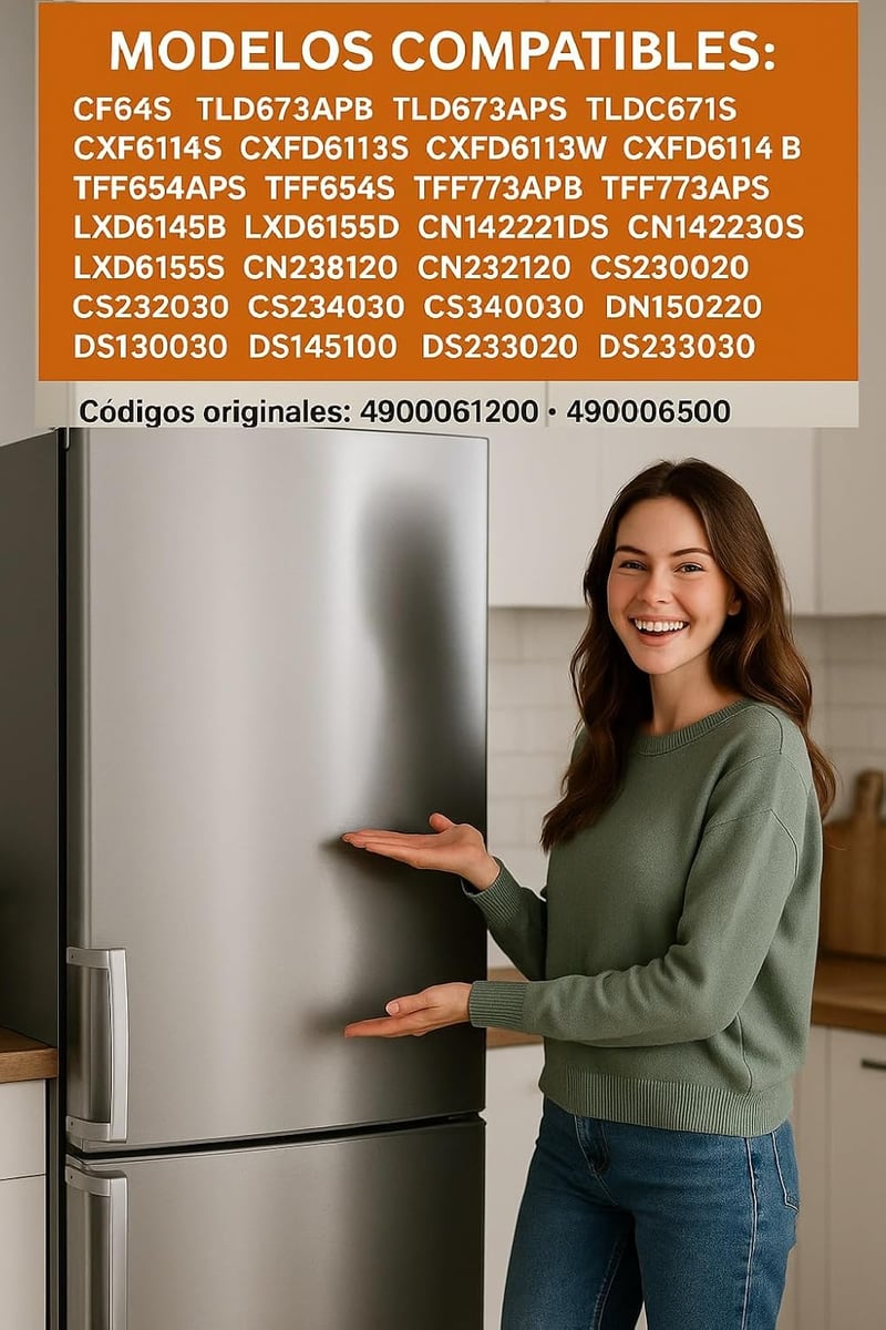 Recamania Ezüst hűtőszekrény ajtó fogantyú 260 mm Beko 4900061200 hűtő fagyasztóhoz