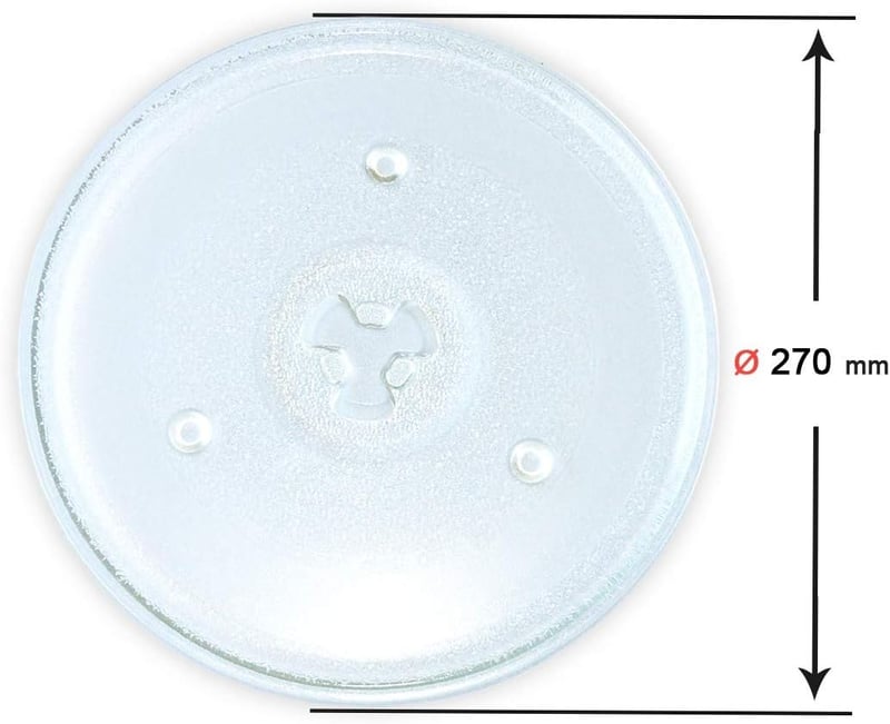 Recamania Mikrohullámú Sütő Üvegtányér 270mm Univerzális Forgótányér