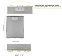 Recamania Páraelszívó Szűrő 320x260mm - Alumínium Zsírszűrő Készlet 2db - Univerzális Konyhai Elszívó Filter Csere 3