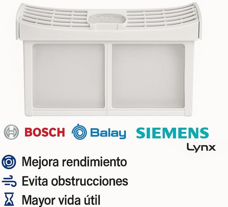 Recamania szárítógép szűrő Bosch Siemens Neff Balay Maxx iQ500 iQ300 652184