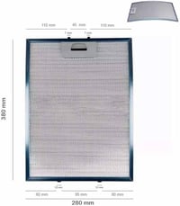 Recamania TEKA C610 C620 fém páraelszívó szűrő 37x28 cm 2