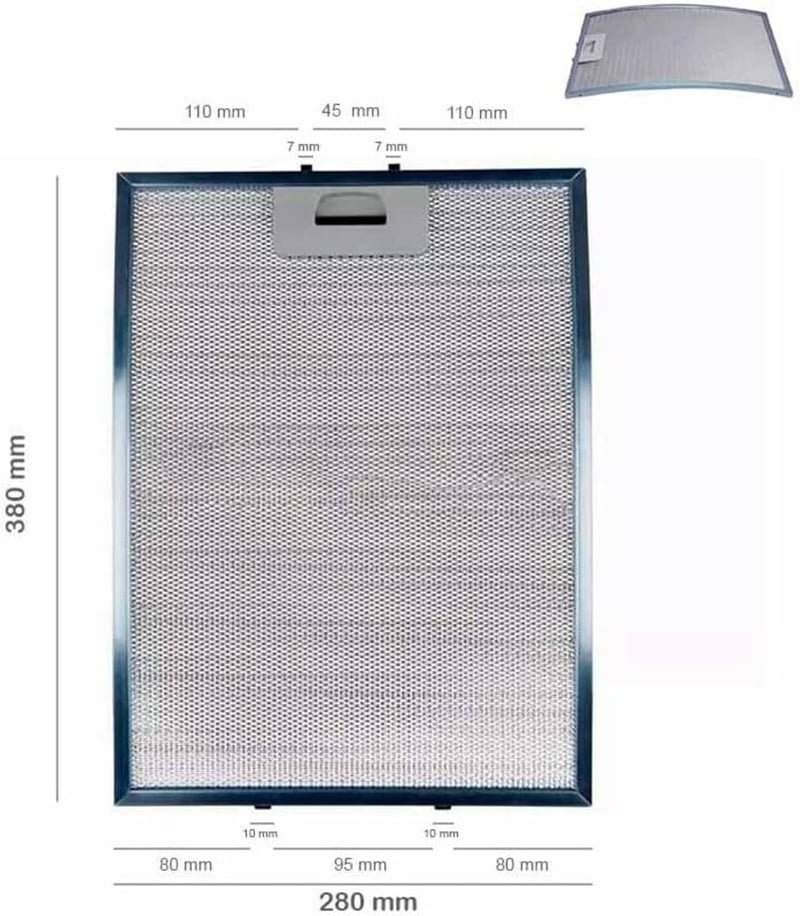 Recamania TEKA C610 C620 fém páraelszívó szűrő 37x28 cm