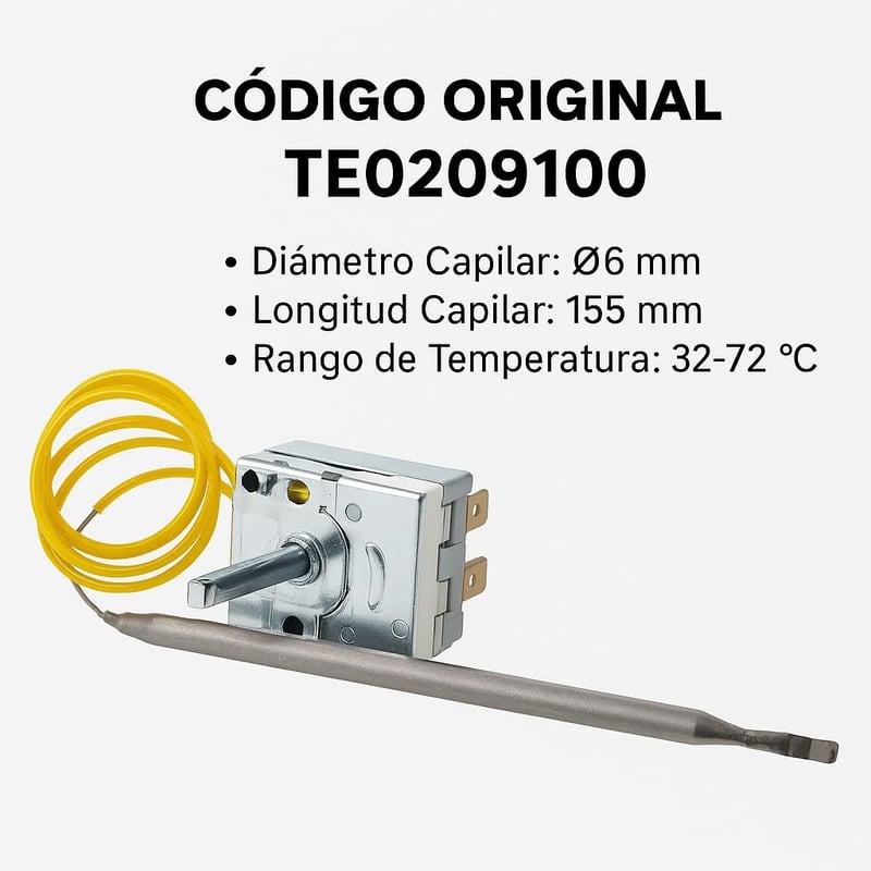 Recamania Termosztát Bulbus Palack Fagor Edesa Aspes FE-160 TE0209100