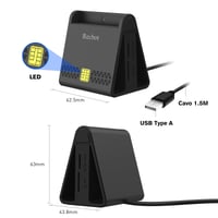 Digitálna čítačka čipových kariet Recbot 4 v 1, čítačka SD, Micro SD, TF, MMC, SIM kariet a kariet poistenca, kompatibilná s Windows 10 a 11 5