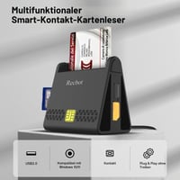 Digitálna čítačka čipových kariet Recbot 4 v 1, čítačka SD, Micro SD, TF, MMC, SIM kariet a kariet poistenca, kompatibilná s Windows 10 a 11 2