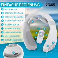 Recove Elektromos Nyakmasszírozó Hőfunkcióval - Shiatsu Masszázs 6 Móddal és 15 Szinttel 3