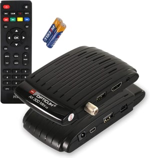 RED OPTICUM AX 300 Mini digitalni HD satelitski prijamnik - vanjski IR senzor, HDMI, USB, 12V