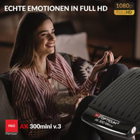 RED OPTICUM AX 300 Mini digitális HD műholdvevő - külső IR szenzor, HDMI, USB, 12V 6