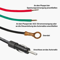 RED WOLF Univerzális 12V elektromos motoros teleszkópos antenna Mercedes Audi Opel Peugeot Ford Honda Nissan 6