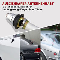 RED WOLF Univerzális 12V elektromos motoros teleszkópos antenna Mercedes Audi Opel Peugeot Ford Honda Nissan 2