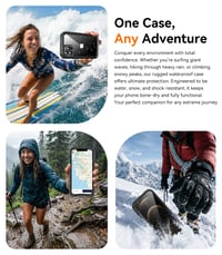 Husă anti-șoc Red2Fire pentru iPhone 12 Pro Max, cu 2 folii de protecție din sticlă securizată pentru ecran și protecție pentru lentila camerei, rezistență la căderi de 3,6 m standard militar, protecție robustă 4