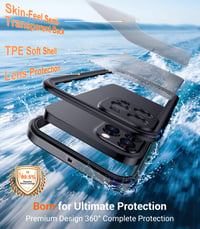 Husă anti-șoc Red2Fire pentru iPhone 12 Pro Max, cu 2 folii de protecție din sticlă securizată pentru ecran și protecție pentru lentila camerei, rezistență la căderi de 3,6 m standard militar, protecție robustă 5