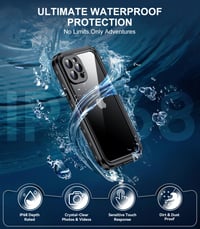 Husă anti-șoc Red2Fire pentru iPhone 12 Pro Max, cu 2 folii de protecție din sticlă securizată pentru ecran și protecție pentru lentila camerei, rezistență la căderi de 3,6 m standard militar, protecție robustă 2