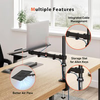 REDBAT Dupla Monitor és Laptop Állvány 13-32 colos Monitorokhoz, 8kg Terhelhetőség 3