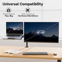 Redbat monitor- és laptoptartó kar 13-32 colos képernyőhöz, VESA 75/100 mm 3