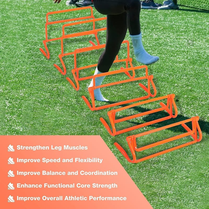 REDCAMP 6 részes agility edzés akadály szett magasságállítható futás tréning