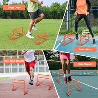 REDCAMP 6 részes agility edzés akadály szett magasságállítható futás tréning 8