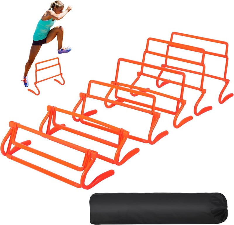 REDCAMP 6 részes agility edzés akadály szett magasságállítható futás tréning
