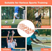 REDCAMP 6 részes agility edzés akadály szett magasságállítható futás tréning 9