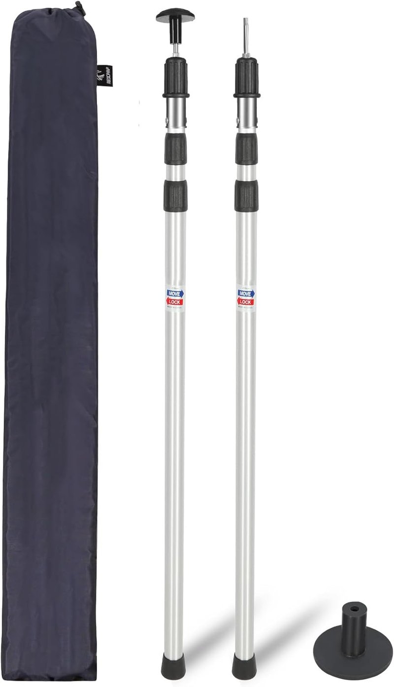 REDCAMP alumínium teleszkópos sátor rudak 230-320 cm, 2 darab, állítható ponyvavázak