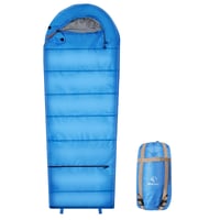 Detský múmiový spací vak REDCAMP, 3-sezónny, 100 % bavlnené vnútro – svetlomodrý – 175x65 cm 1