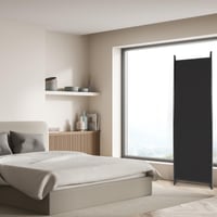 Paravan pliabil REDCAMP, 4 panouri, 205x173 cm, negru - Separator de cameră portabil din material textil pentru living, dormitor, birou, balcon, grădină, terasă 8