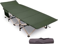 REDCAMP XXL felnőtt terepi ágy 226 kg terhelhetőség 71 cm magas extra széles összecsukható kempingágy zöld kültéri beltéri utazás irodai 1
