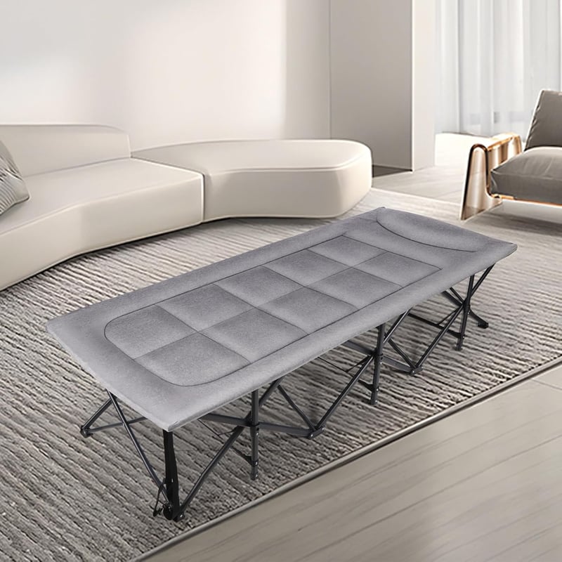 REDCAMP XXL Összecsukható Kemping Ágy Párnával 190x71 cm Felfújható Matracokkal