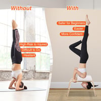 REDCAMP Yoga Fejállás Szék Fa Kerettel és PU Párnázással 4