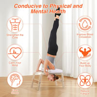 REDCAMP Yoga Fejállás Szék Fa Kerettel és PU Párnázással 7