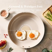 Redchef kerámia tapadásmentes serpenyő szett, 20/24/28 cm, indukcióhoz, PTFE/PFAS/PFOA-mentes - bézs 6