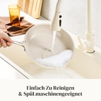 Redchef kerámia tapadásmentes serpenyő szett, 20/24/28 cm, indukcióhoz, PTFE/PFAS/PFOA-mentes - bézs 8