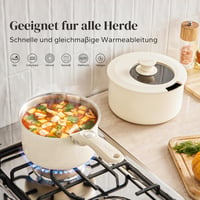 Set de oale Redchef din 5 piese, oțel inoxidabil, cu mâner detașabil, 16/18/20 cm, fără strat antiaderent, capac cu închidere 3 în 1, pentru inducție, rezistent la cuptor 6
