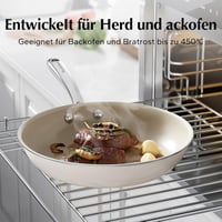 Redchef kerámia bevonatos tapadásmentes serpenyő szett 20/24/28 cm, indukciós, PTFE/PFAS/PFOA-mentes - bézs 6