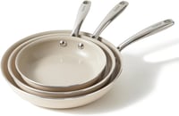Redchef kerámia bevonatos tapadásmentes serpenyő szett 20/24/28 cm, indukciós, PTFE/PFAS/PFOA-mentes - bézs 1