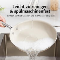 Redchef kerámia bevonatos tapadásmentes serpenyő szett 20/24/28 cm, indukciós, PTFE/PFAS/PFOA-mentes - bézs 8