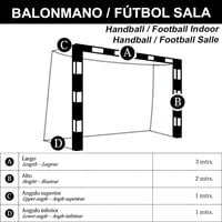Set porți handbal și futsal Redes Deportivas On Line 3x2m, rezistent la UV 5