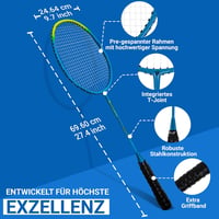 Redfield Badminton szett 2 ütővel, tollaslabdával és táskával 3
