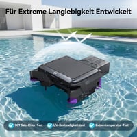 Robot pentru curățarea suprafeței piscinei cu energie solară Redkey S500, curățare 24/7, motor dublu, sistem de încărcare dublu, detectare inteligentă a obstacolelor, sistem de filtrare 200µm 6