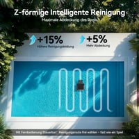 Robot pentru curățarea suprafeței piscinei cu energie solară Redkey S500, curățare 24/7, motor dublu, sistem de încărcare dublu, detectare inteligentă a obstacolelor, sistem de filtrare 200µm 7