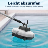 Akumulátorový robotický čistič bazénov Redkey Upgrade S100, výdrž batérie 200 minút, max. stúpanie 18°, automatické parkovanie, bezdrôtový, pre ploché bazény 8