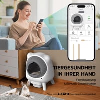 Redkey X1 Öntisztító Elektromos Macska WC 95L, Automatikus Macskatoalett, Szagtalanítás, App Vezérlés, Nagy Kapacitás, Minden Alom Típushoz, Fehér 5