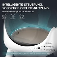 Redkey X1 Öntisztító Elektromos Macska WC 95L, Automatikus Macskatoalett, Szagtalanítás, App Vezérlés, Nagy Kapacitás, Minden Alom Típushoz, Fehér 6