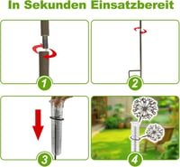 REDKNOT 2db Esőmérő Üveg Kerthez 100cm Rúddal Skálával Dekoratív Kerti Esőmérő 4