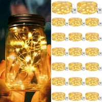 REDKNOT 30 LED Mikro Tündérfény Meleg Fehér 2m Elemmel Működő Dekoráció 1