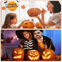 REDKNOT Halloween Tökfaragó Készlet 7 Részes LED Világítással és Sablonokkal 3
