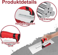 REDKNOT Simító spatula készlet rozsdamentes acél ergonomikus fogantyúval 3